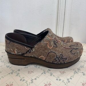 Dansko Floral Wool Women's Clogs